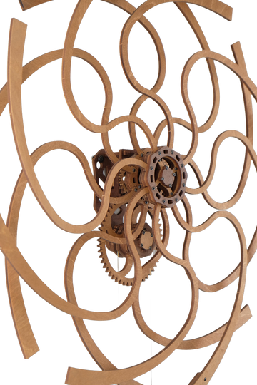 Kinetische Wandkunst-Skulptur im geometrischen Design
