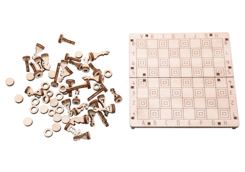 WOODEN.CITY – Schach/Dame 2 In 1 Set | 3D Holzpuzzle