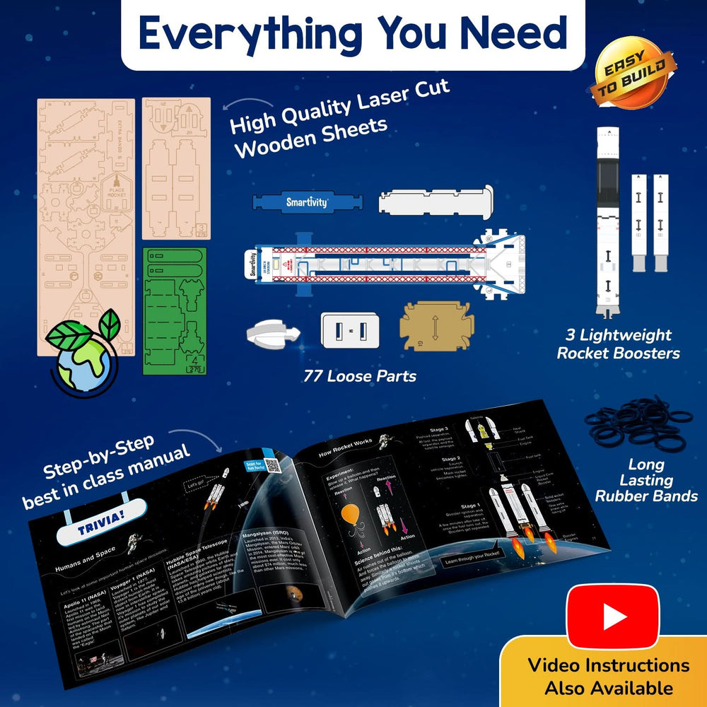 Smartivity – Raketenstarter | 3D Holzpuzzle