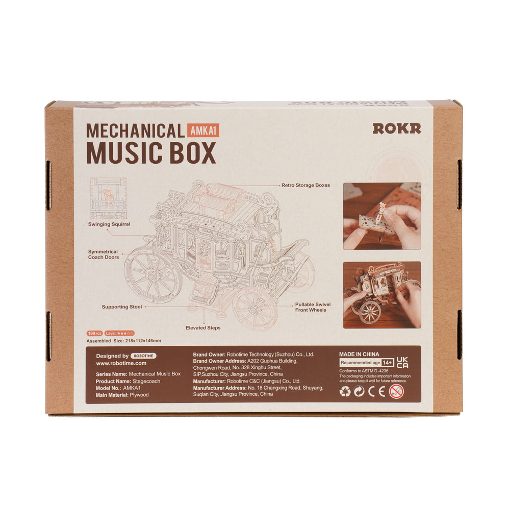Robotime – Postkutsche | 3D Holzpuzzle