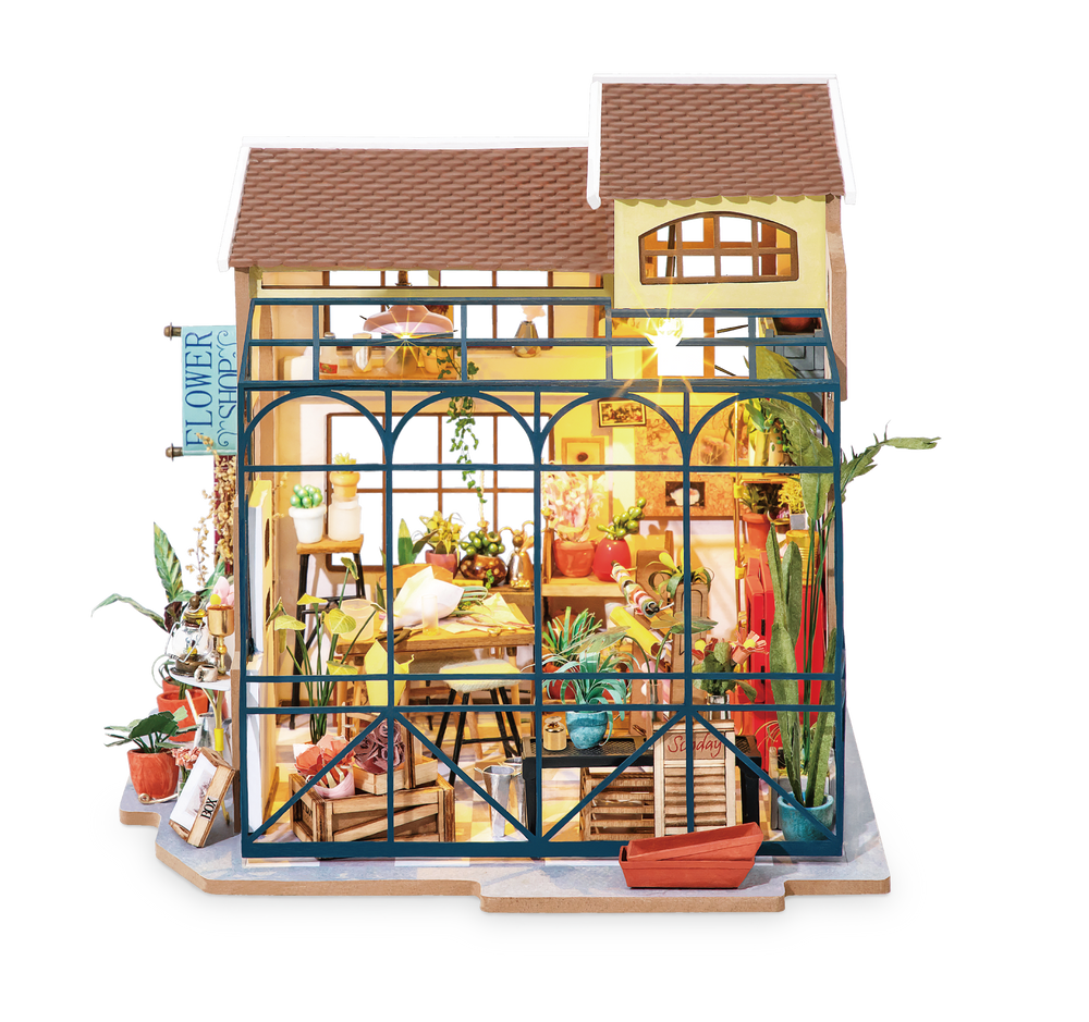 Robotime – Emilys Blumenladen | 3D Holzpuzzle