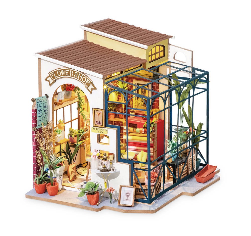 Robotime – Emilys Blumenladen | 3D Holzpuzzle