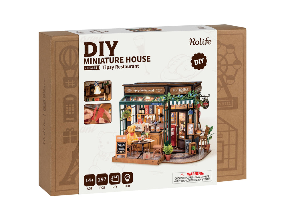 Robotime – Fröhliches Restaurant | 3D Holzpuzzle