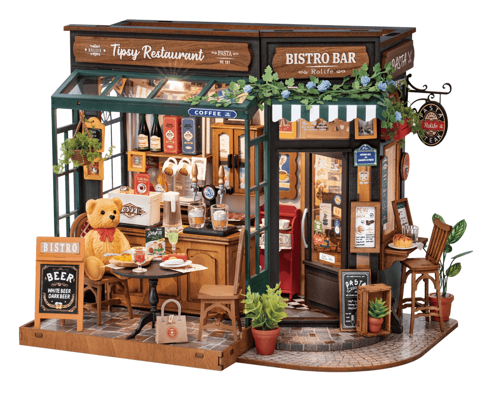 Robotime – Fröhliches Restaurant | 3D Holzpuzzle