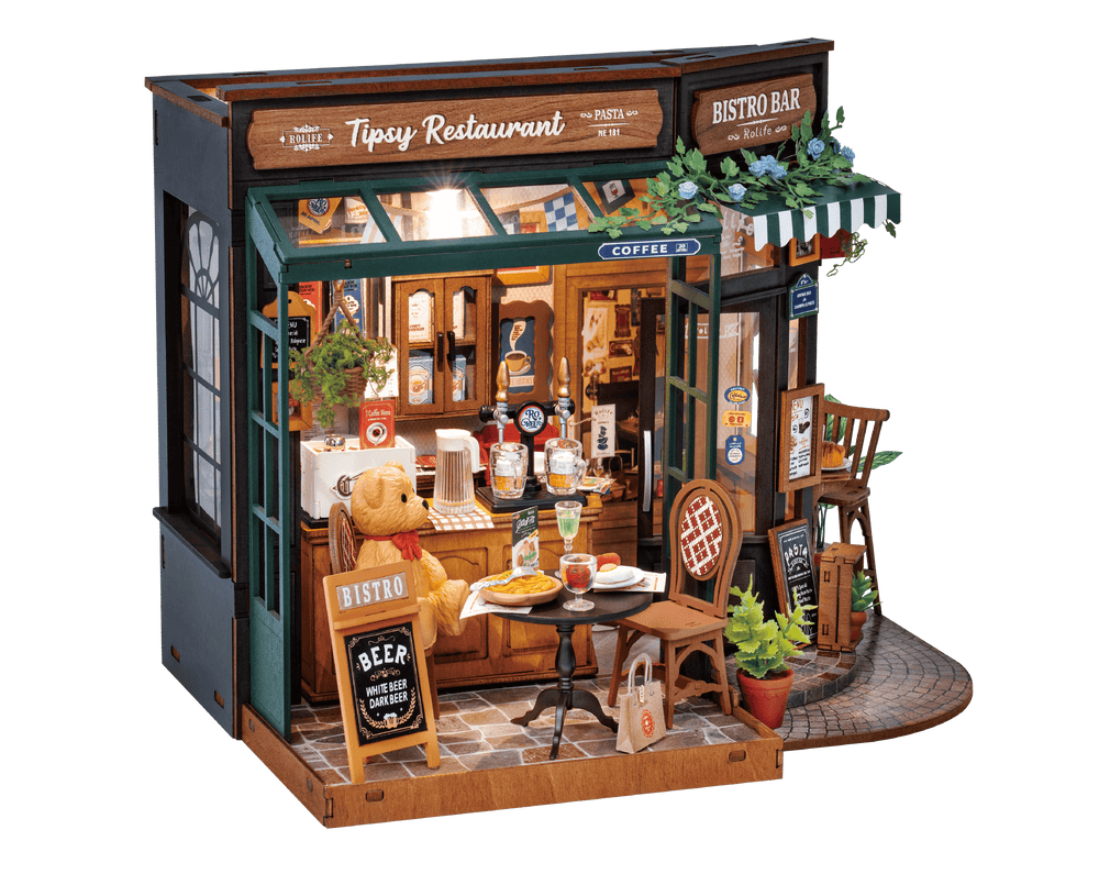 Robotime – Fröhliches Restaurant | 3D Holzpuzzle