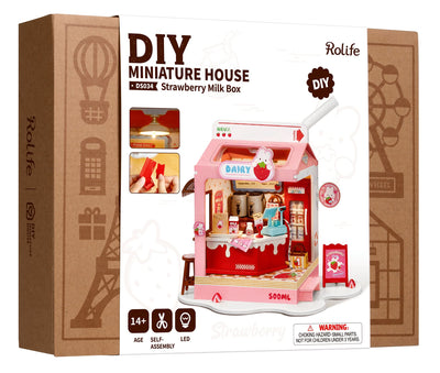 Robotime – Erdbeermilchbox | 3D Holzpuzzle
