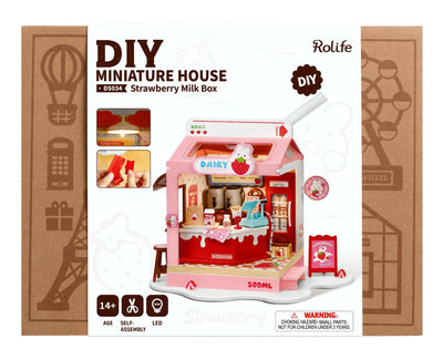 Robotime – Erdbeermilchbox | 3D Holzpuzzle