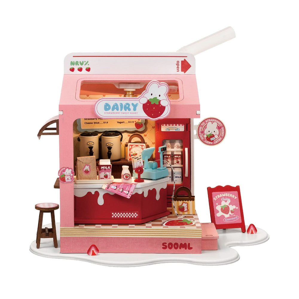 Robotime – Erdbeermilchbox | 3D Holzpuzzle