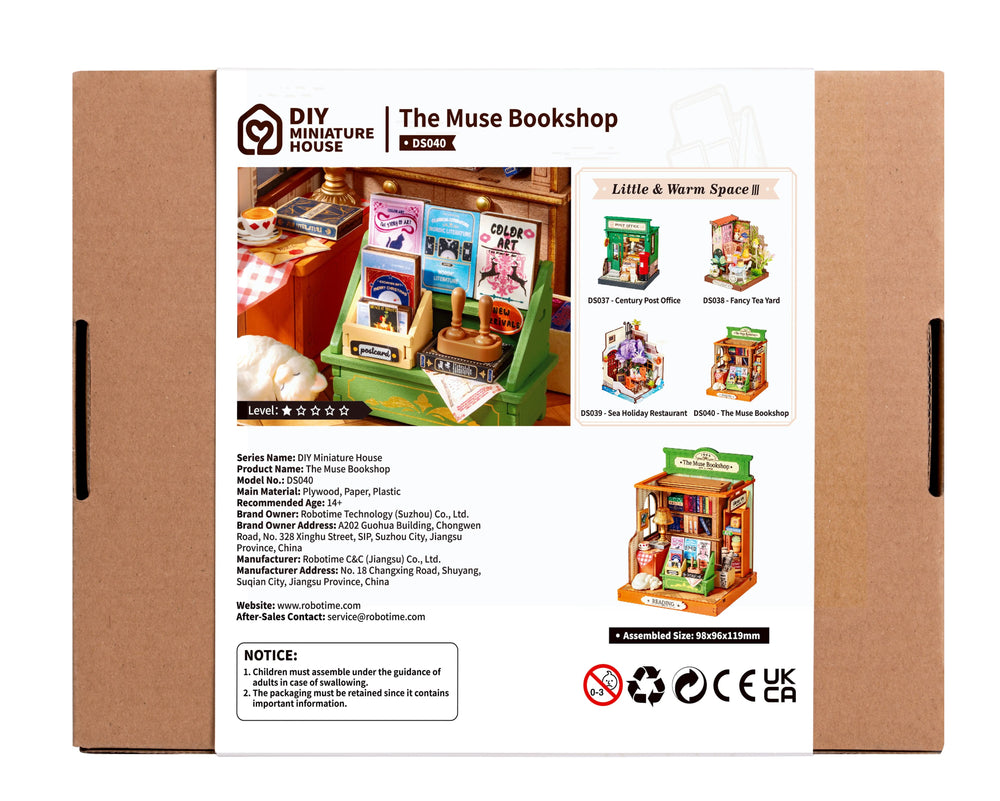 Robotime – Buchhandlung Zur Muse | 3D Holzpuzzle