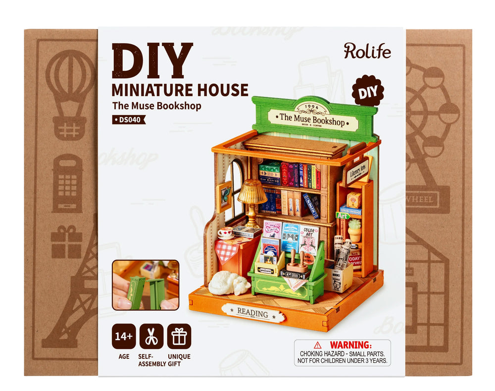 Robotime – Buchhandlung Zur Muse | 3D Holzpuzzle