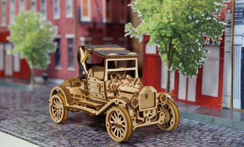 Ugears – Retro-Auto Ugr-T Vintage-Modellwagen | 3D Holzpuzzle
