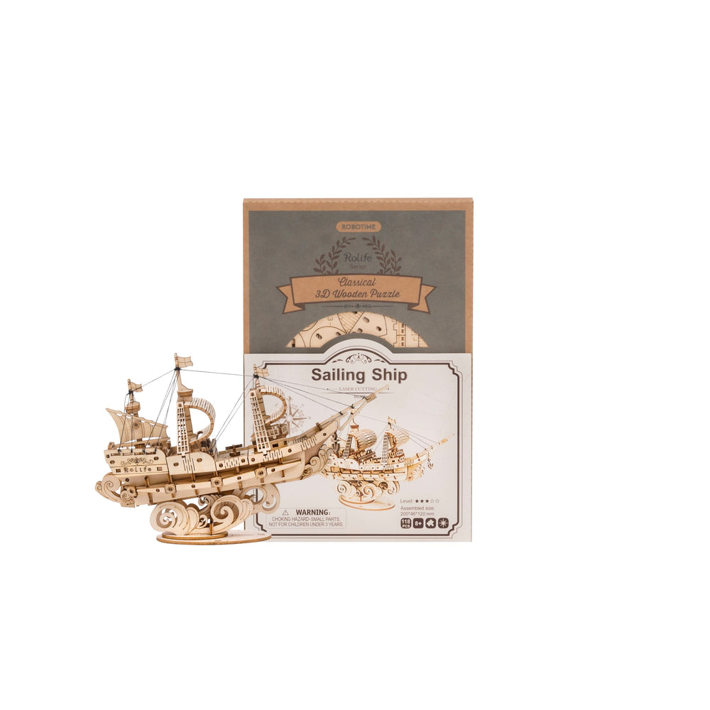 Robotime – Segelschiff | 3D Holzpuzzle