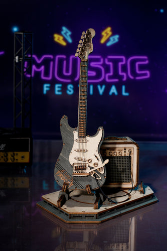 Robotime – E-Gitarre | 3D Holzpuzzle