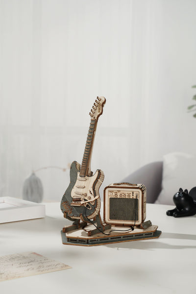 Robotime – E-Gitarre | 3D Holzpuzzle