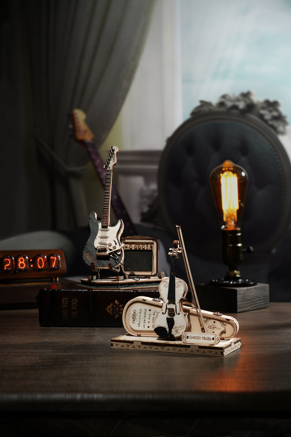 Robotime – E-Gitarre | 3D Holzpuzzle