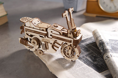Ugears – Moto Compact Klapproller Faltbarer Holzscooter | 3D Holzpuzzle