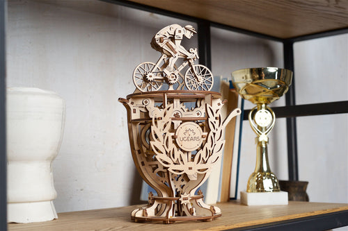 Ugears – Automaton “Fahrradfahrer” Radfahrermodell | 3D Holzpuzzle