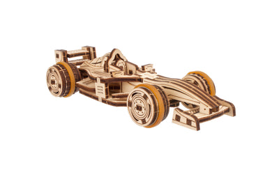 Ugears l Compact Racer Miniatur Rennwagen | 3D Holzpuzzle