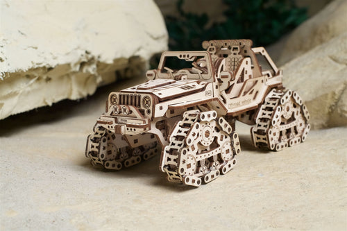 Ugears – Geländefahrzeug Mit Kettenantrieb Allrad-Mobil | 3D Holzpuzzle