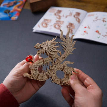 Holzdrache DIY-Drachenfigur