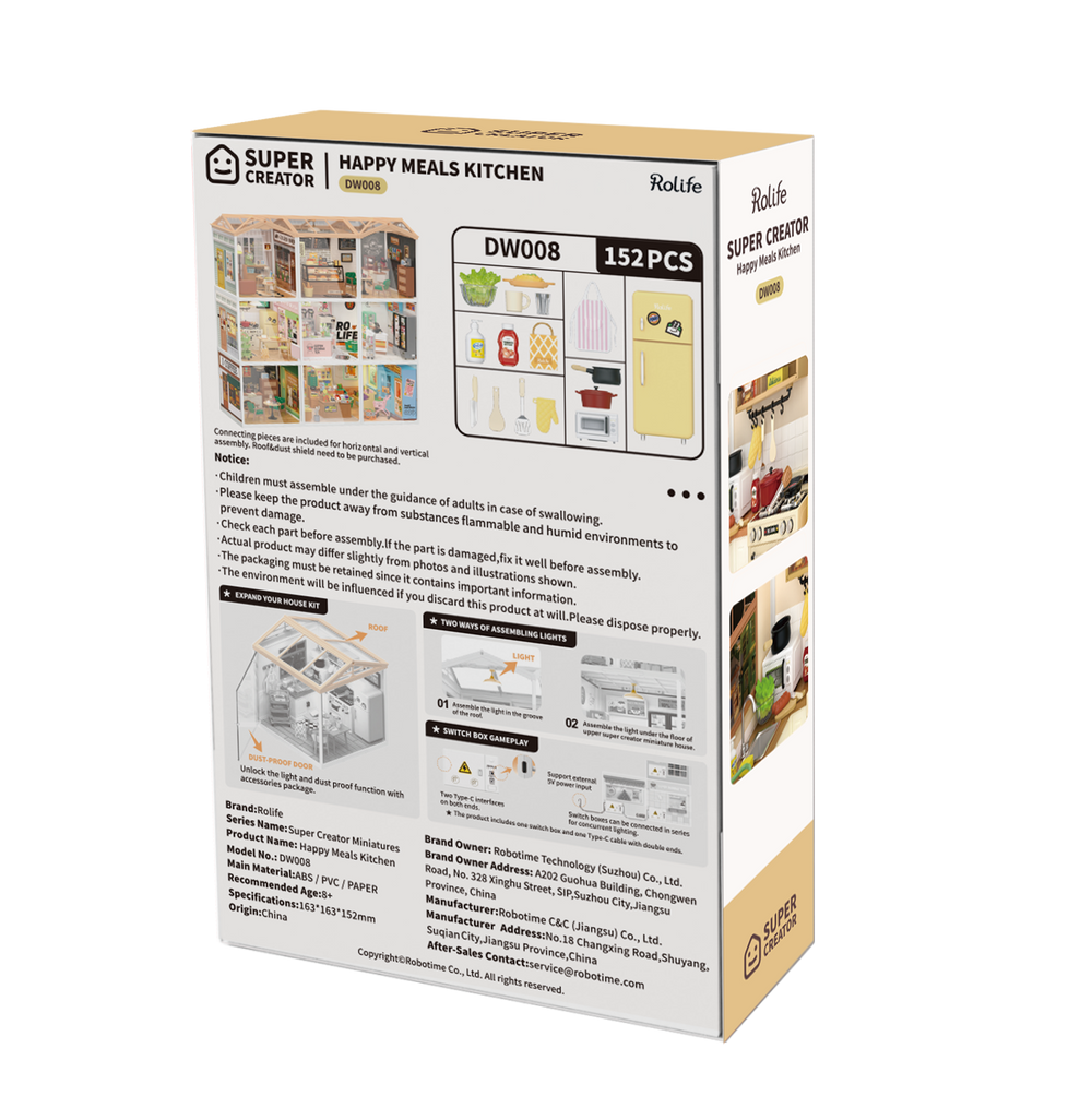 Robotime – Fröhliche Familienküche | 3D Holzpuzzle