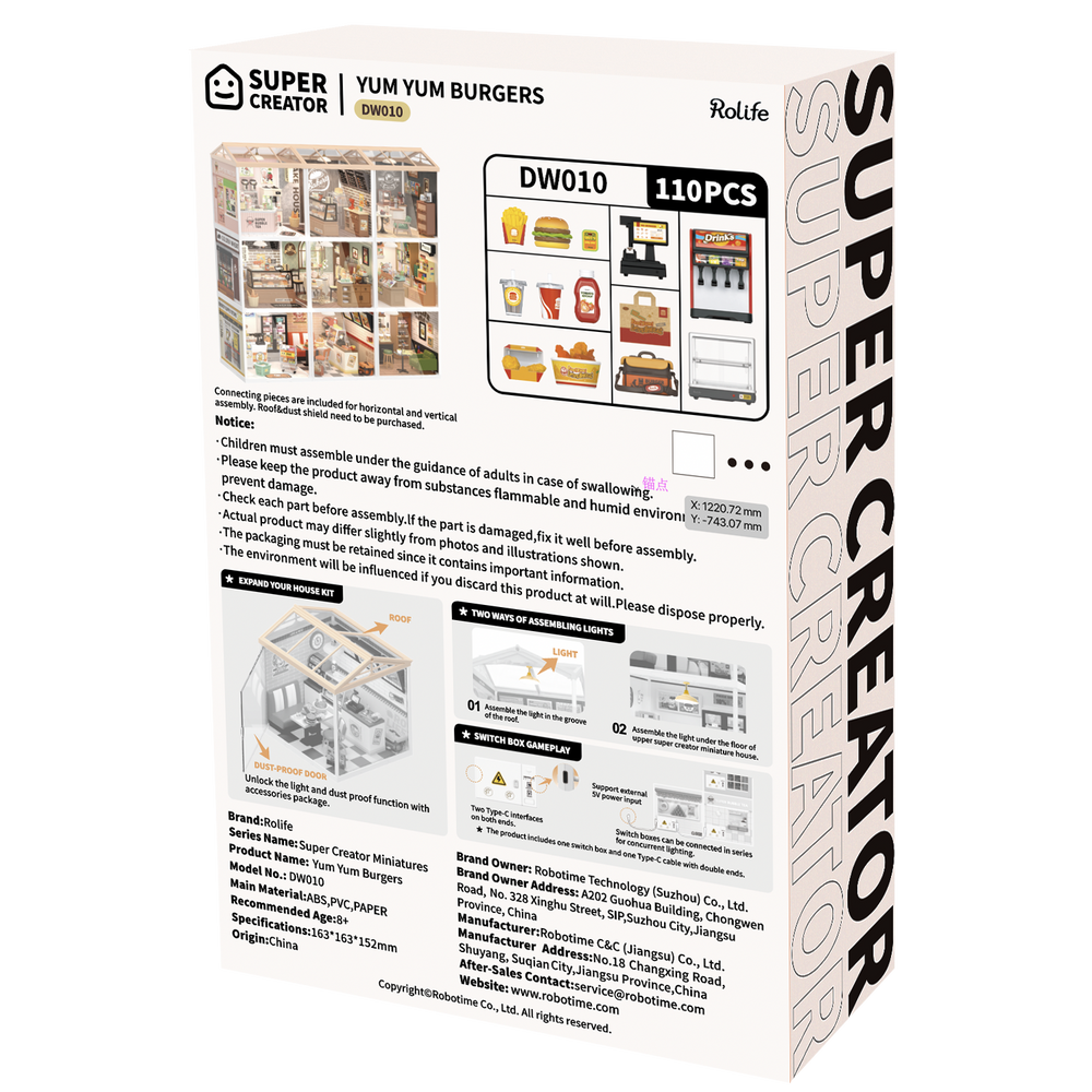 Robotime – Burgerparadies | 3D Holzpuzzle