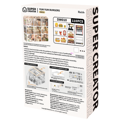 Robotime – Burgerparadies | 3D Holzpuzzle