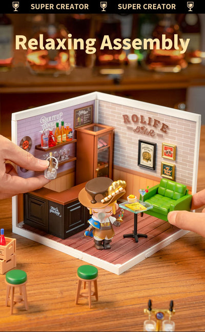 Robotime – Gemütliche Cheers-Bar | 3D Holzpuzzle
