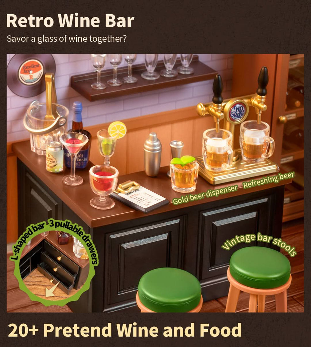Robotime – Gemütliche Cheers-Bar | 3D Holzpuzzle