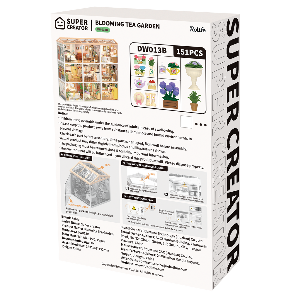 Robotime – Blühender Teegarten | 3D Holzpuzzle