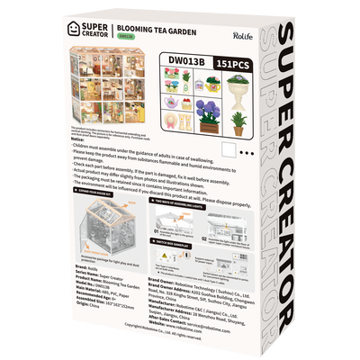 Robotime – Blühender Teegarten | 3D Holzpuzzle