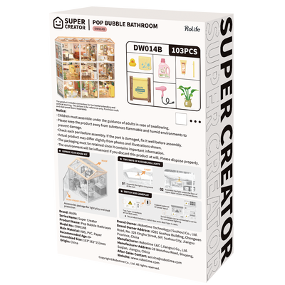 Robotime – Popiges Schaumbad | 3D Holzpuzzle