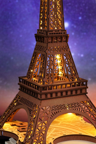 Robotime – Nachts Am Eiffelturm | 3D Holzpuzzle