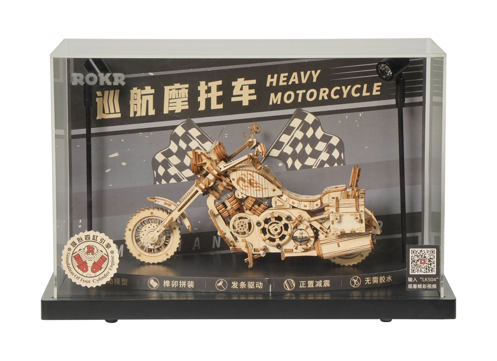 Robotime – Cruiser-Motorrad | 3D Holzpuzzle