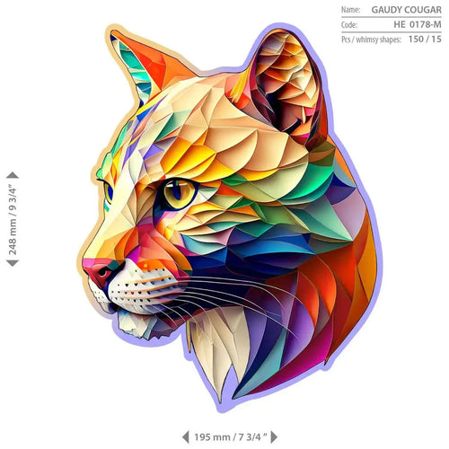 WOODEN.CITY – Schillernder Puma | 3D Holzpuzzle