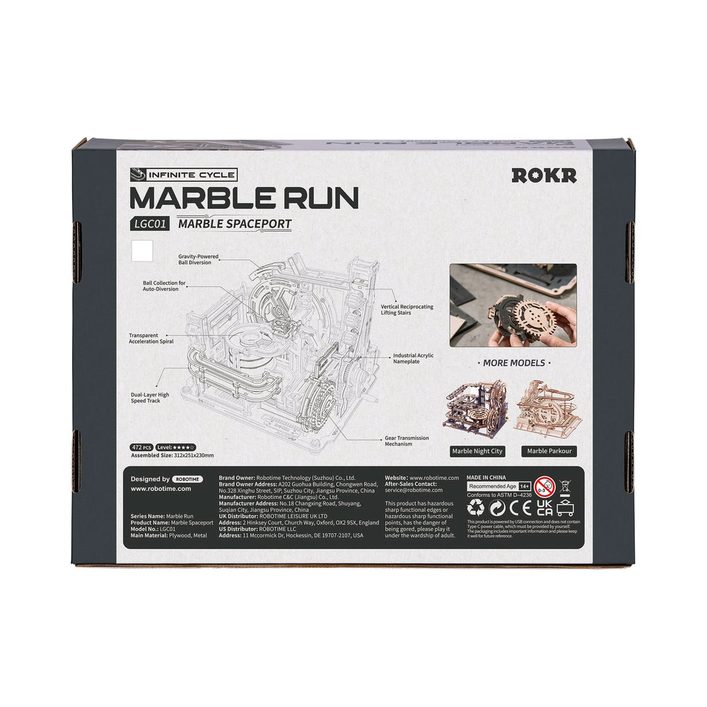 Robotime – Murmel-Weltraumstation | 3D Holzpuzzle