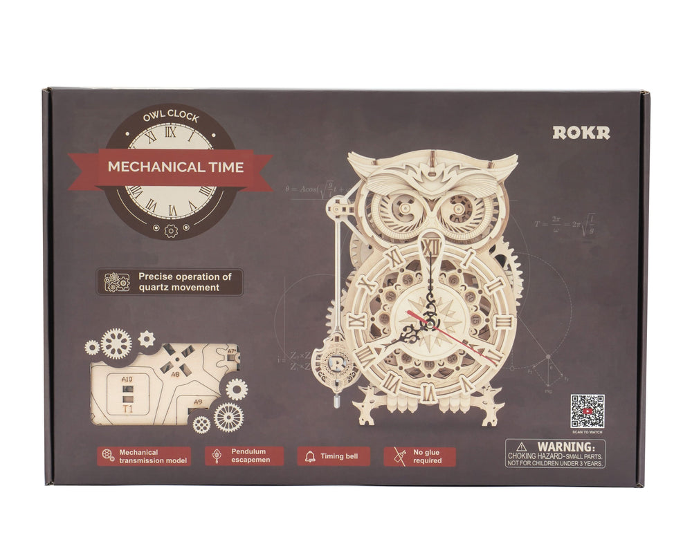 Robotime – Eulenuhr | 3D Holzpuzzle