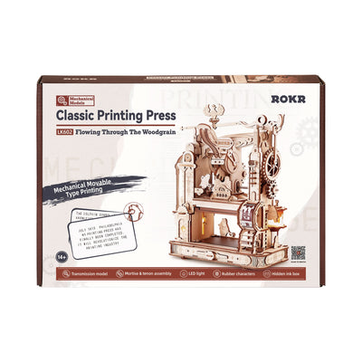 Robotime – Druckpresse | 3D Holzpuzzle