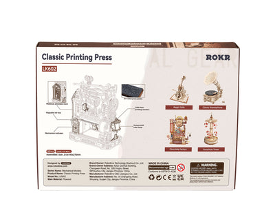 Robotime – Druckpresse | 3D Holzpuzzle