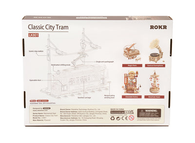 Robotime – Straßenbahn | 3D Holzpuzzle