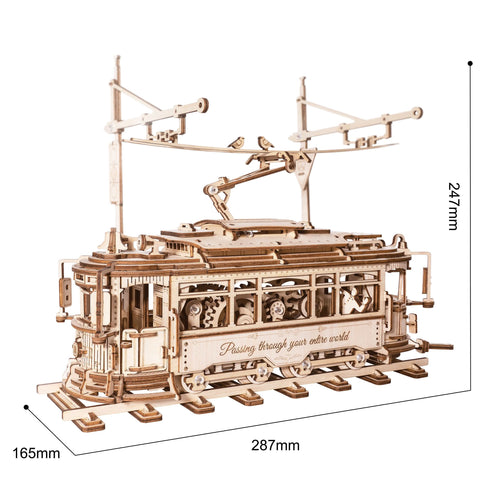 Robotime – Straßenbahn | 3D Holzpuzzle