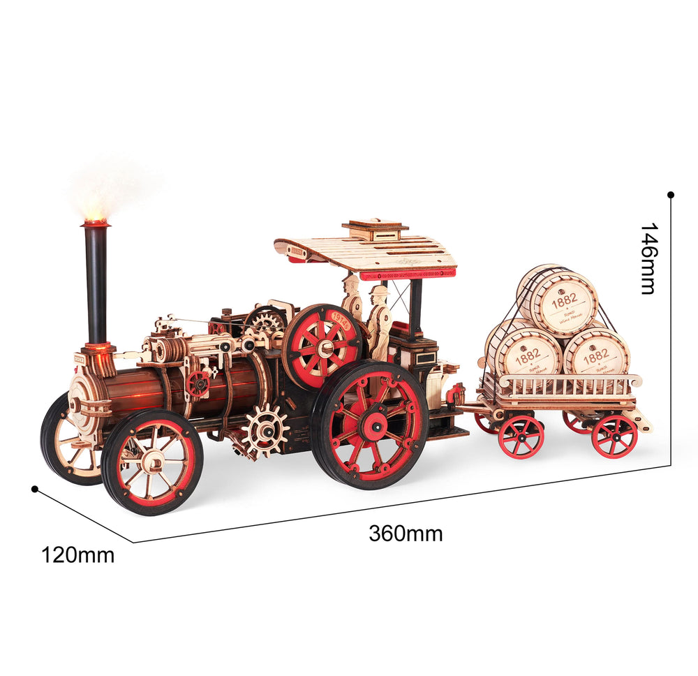 Robotime – Dampfmaschine | 3D Holzpuzzle