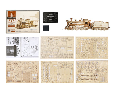 Robotime – Erster Dampfschnellzug | 3D Holzpuzzle