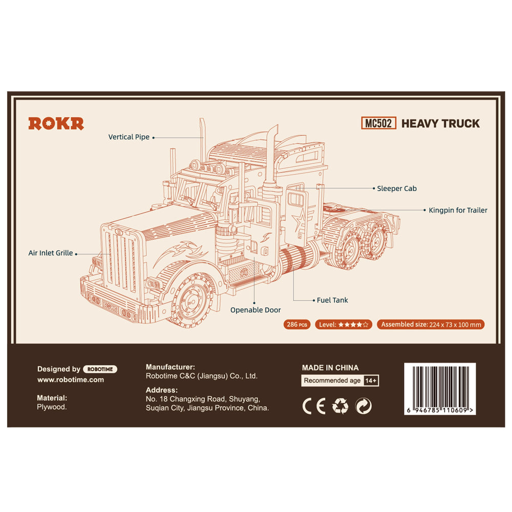 Robotime – Schwertransporter | 3D Holzpuzzle