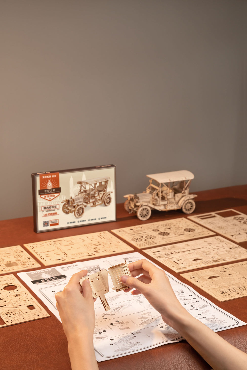 Robotime – Oldtimer | 3D Holzpuzzle