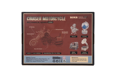 Robotime – Cruiser-Motorrad | 3D Holzpuzzle