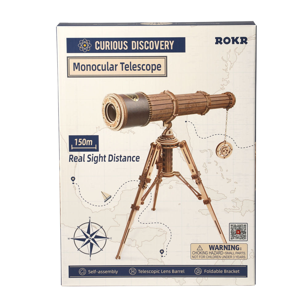 Robotime – Monokulares Fernrohr | 3D Holzpuzzle