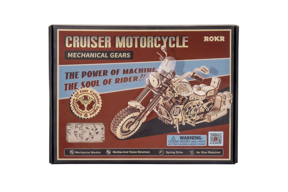 Robotime – Cruiser-Motorrad | 3D Holzpuzzle