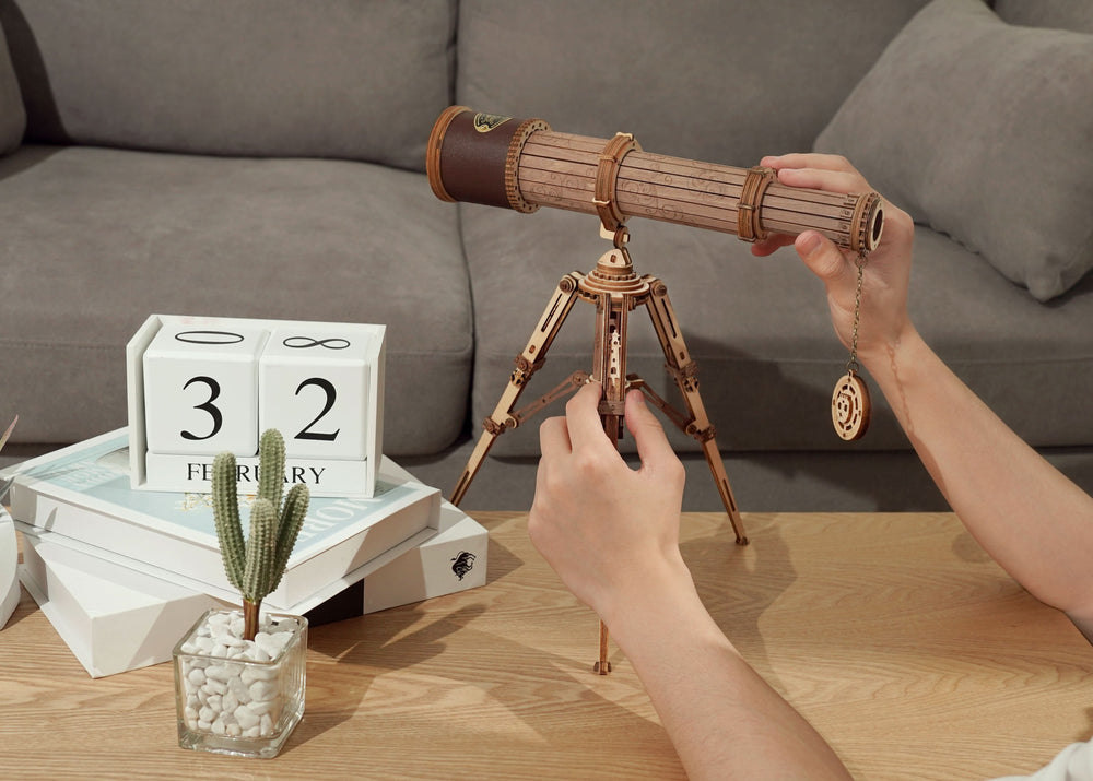 Robotime – Monokulares Fernrohr | 3D Holzpuzzle