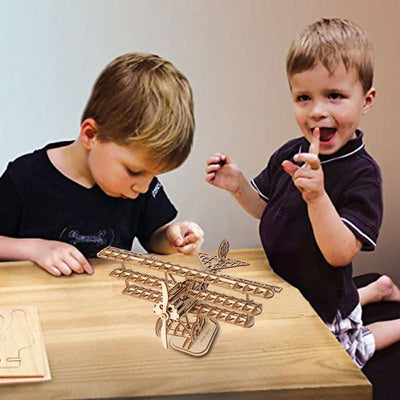 Robotime – Flugzeug | 3D Holzpuzzle
